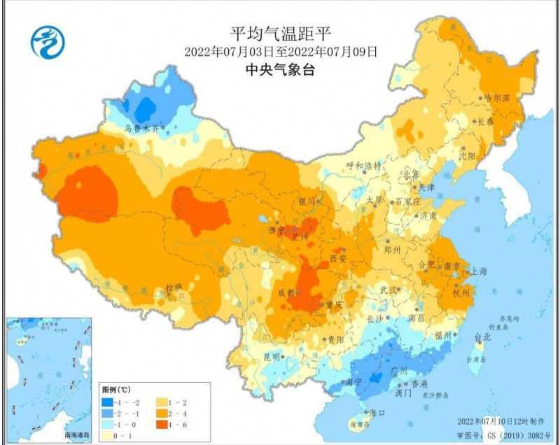 全国农业气象情报（2022年07月11日）