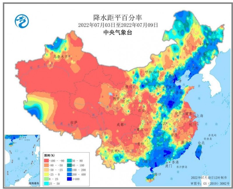 全国农业气象情报（2022年07月11日）