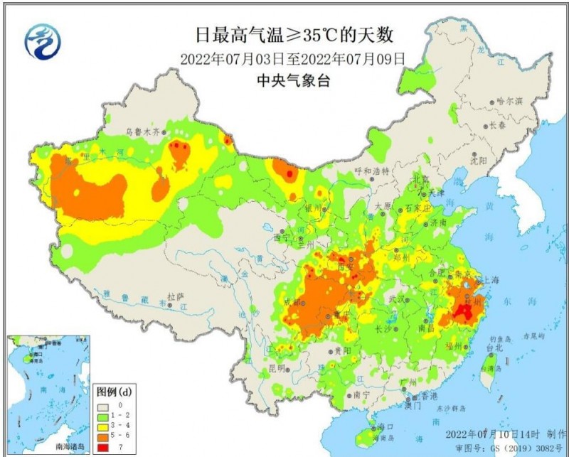 全国农业气象情报（2022年07月11日）