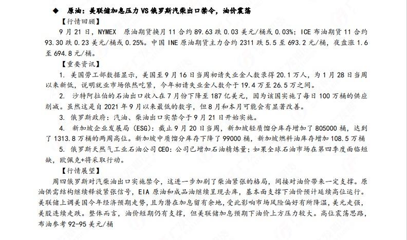 广发期货早知道：原油高位震荡思路，铝低位多单持有